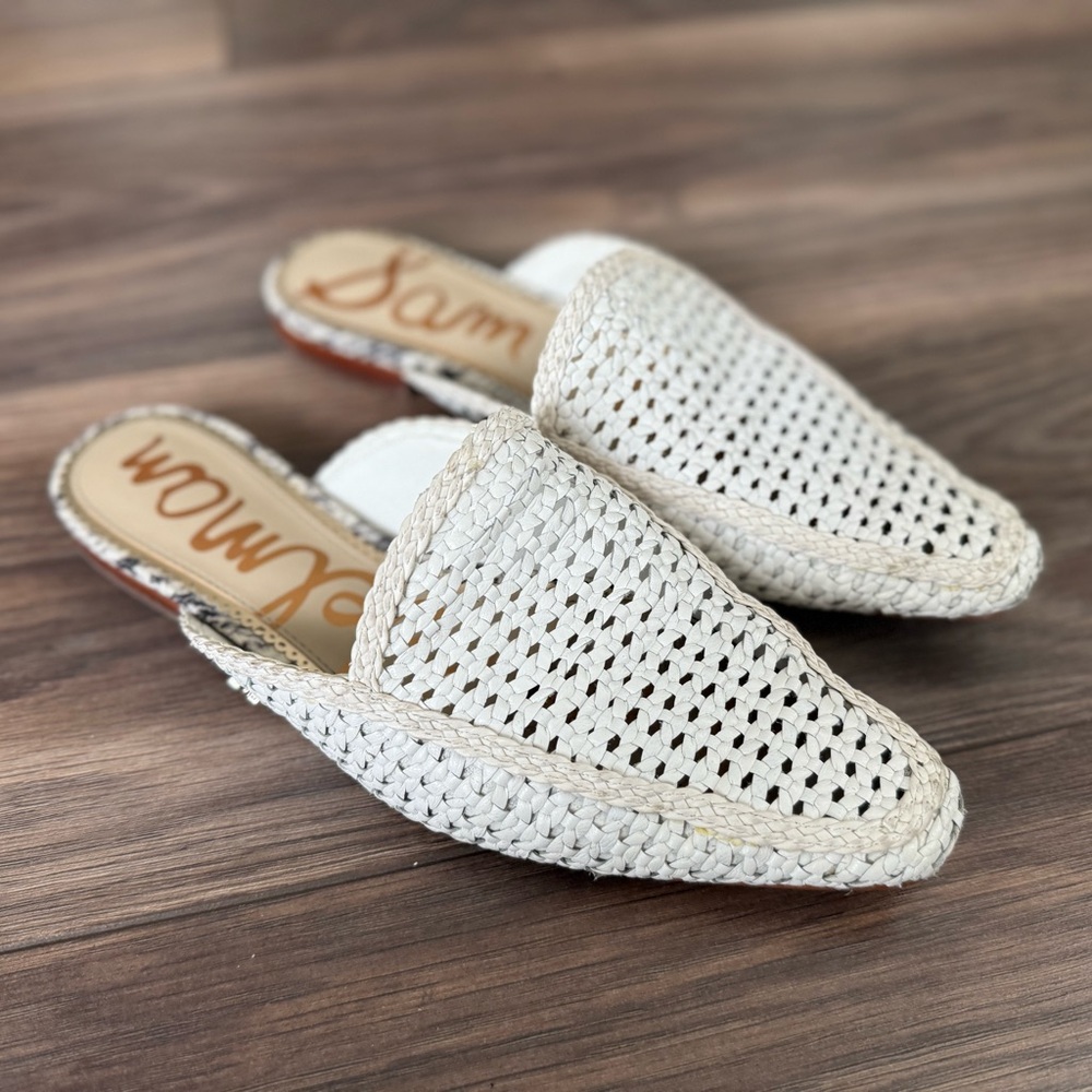 Sam Edelman Elva Woven Leather Mules